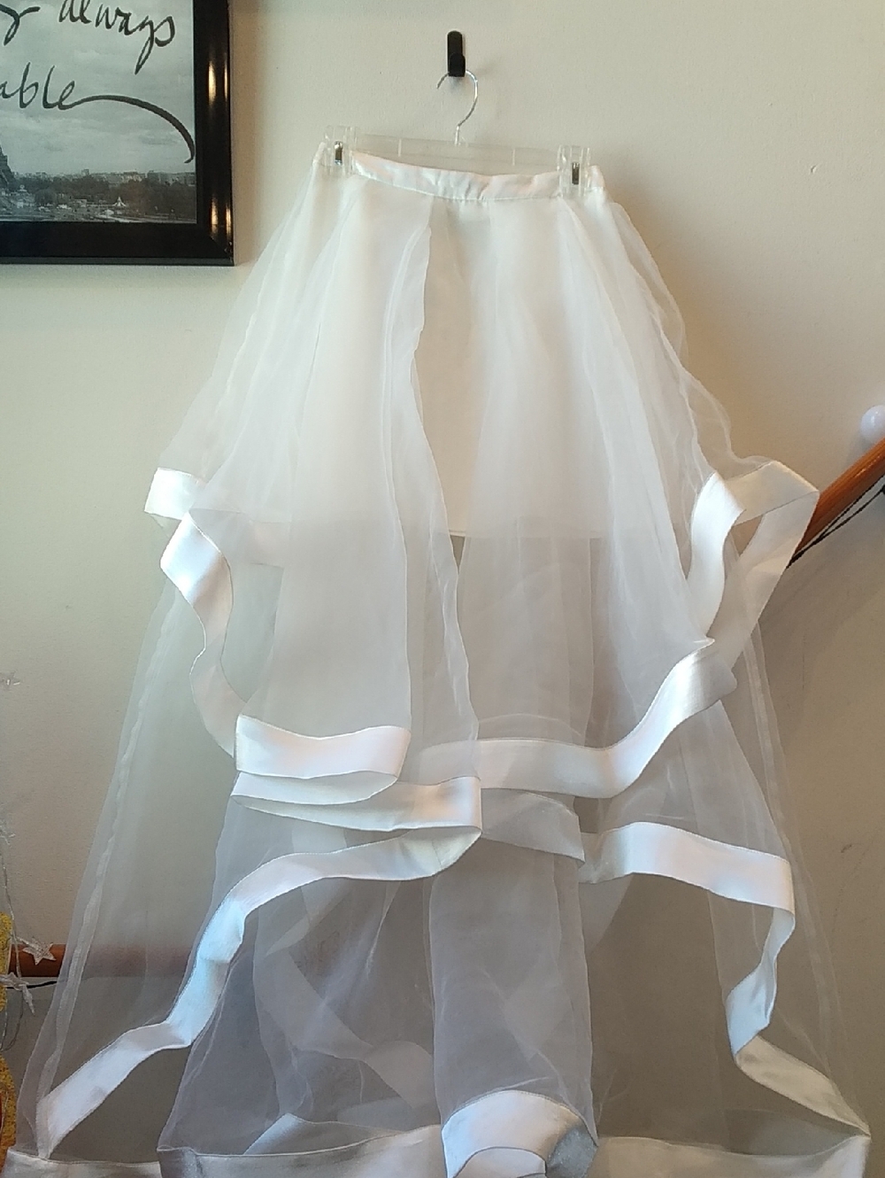 Elegant Off White Ruffle Maxi Skirt For A Wedding Or Party